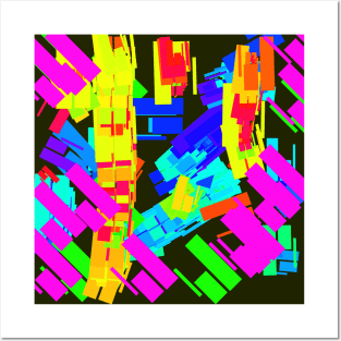 Scrambled Rectangles Abstract 2 Posters and Art